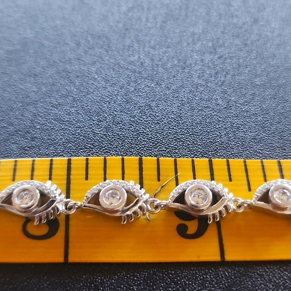 Silver evil eye braclet - Picture 2 of 6